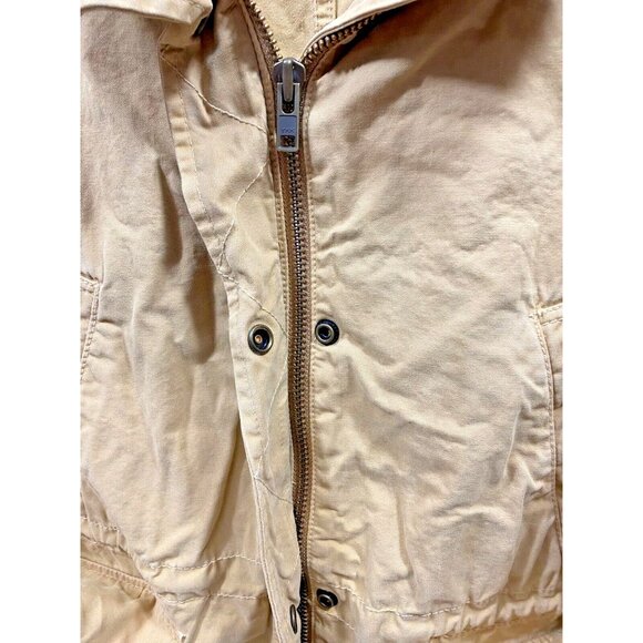 MADEWELL Prospect Sahara Canvas Tan Utility Jacket Women Sz M Full Zip Tie Waist - Picture 5 of 8